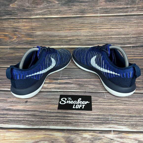 Nike Roshe Two Flyknit Navy White Flyknit Athletic Running Shoes Women's 8.5 - Picture 5 of 8